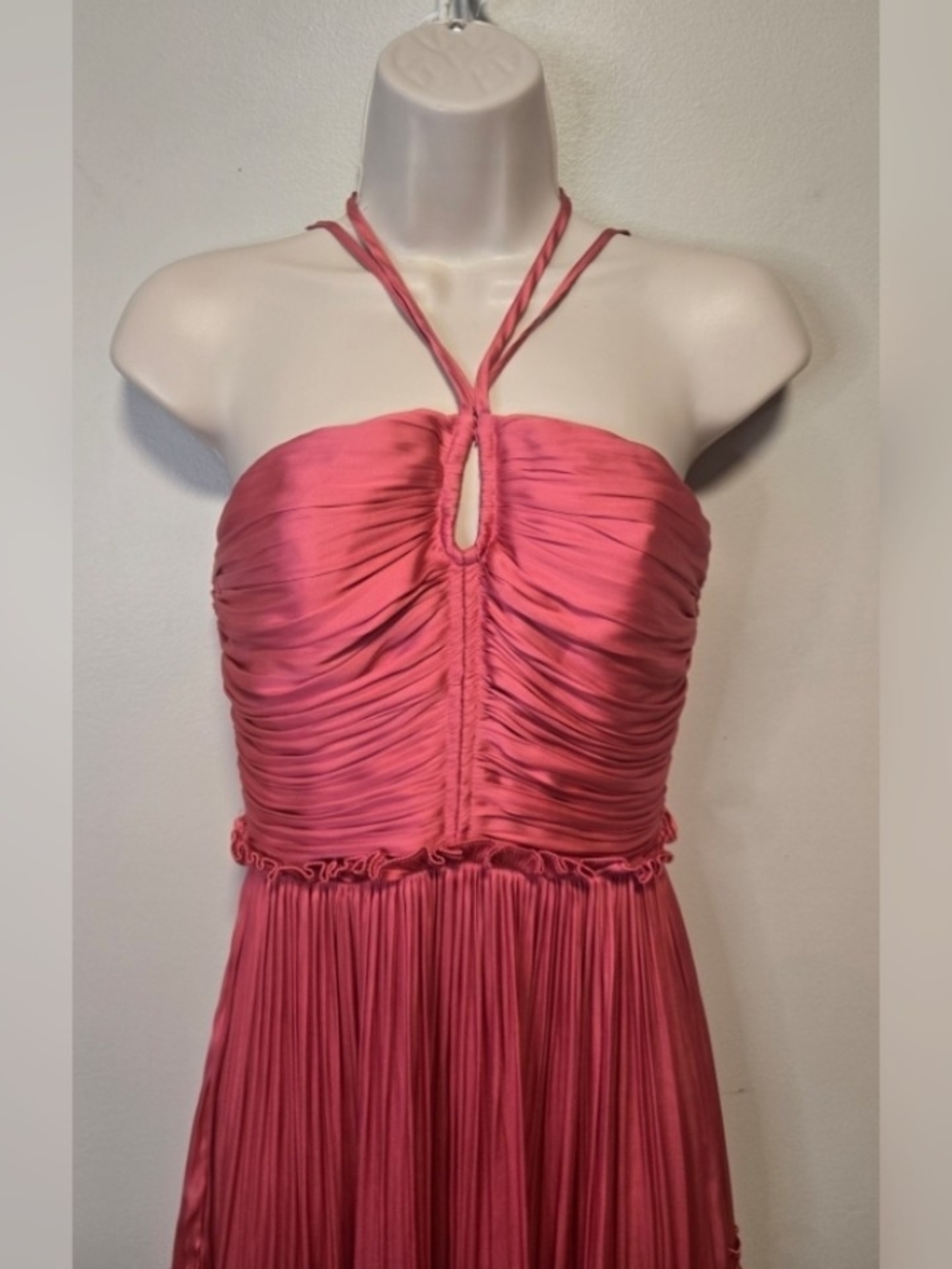 Aqua Pink Tiered Halter Midi Dress XS 🌞 - Picture 3 of 6